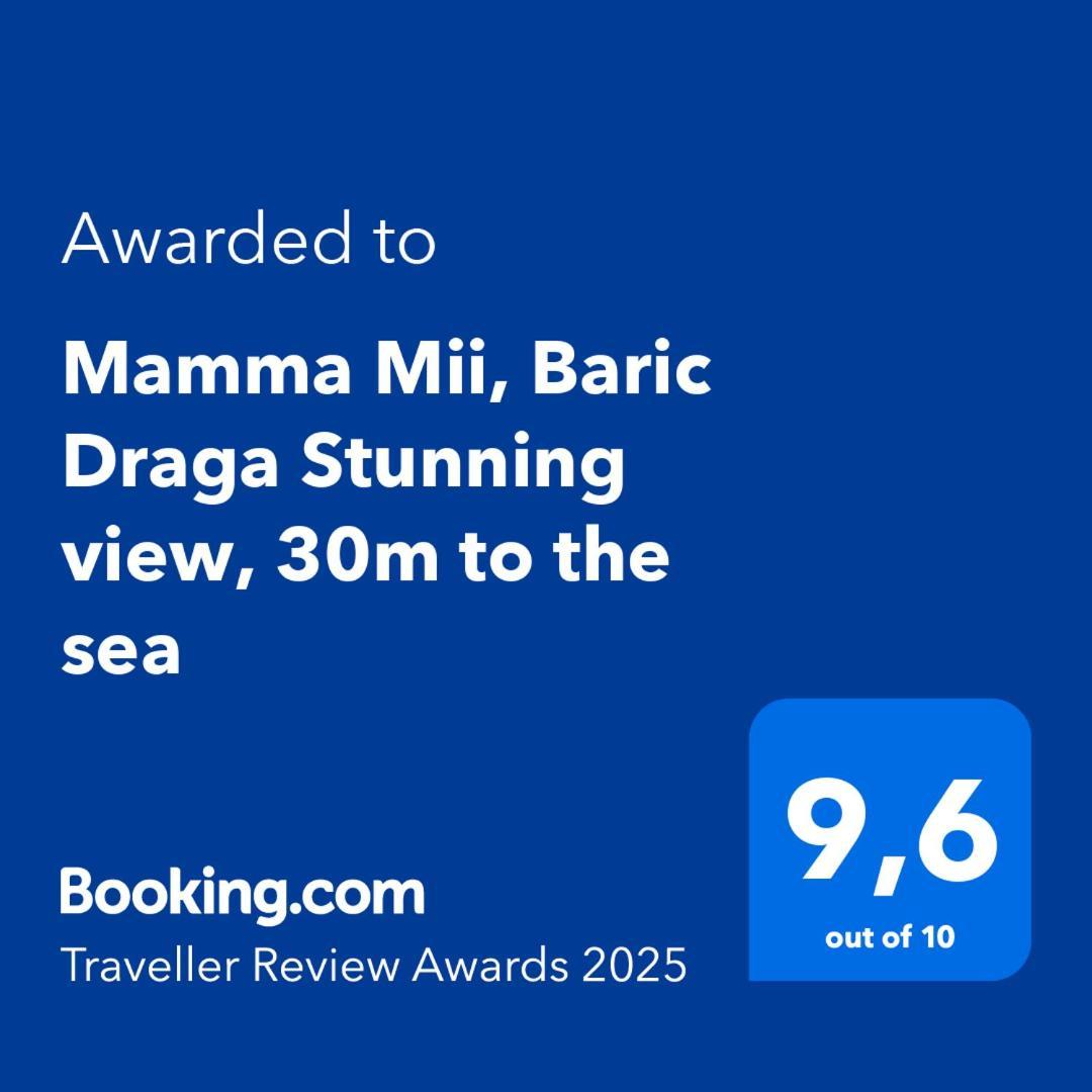 Mamma Mii, Baric Draga Stunning View, 30M To The Sea Apartment Exterior photo